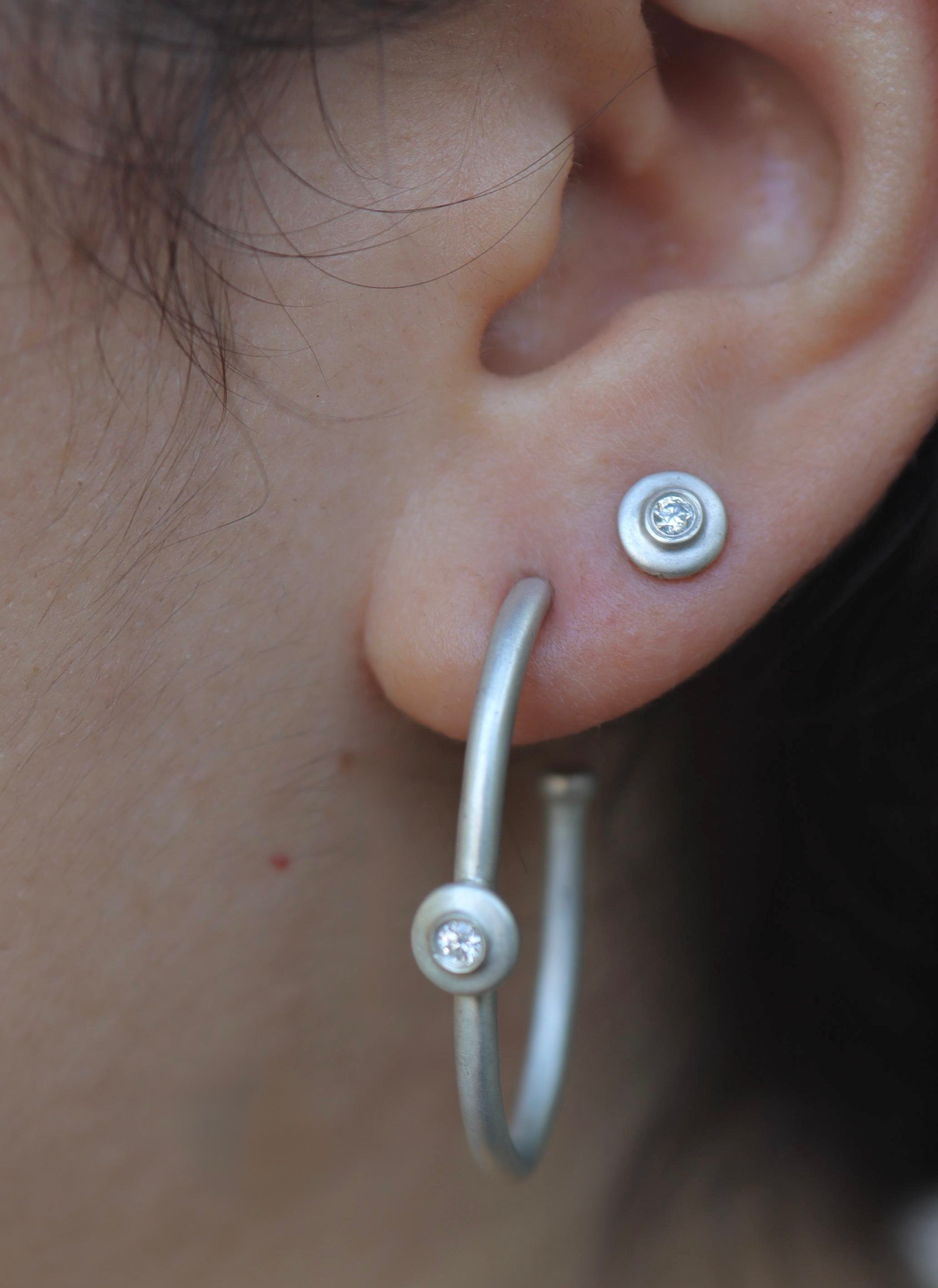 Diamond Riverstone Hoops