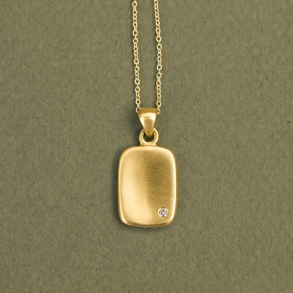 Memory Tag Pendant, 14k