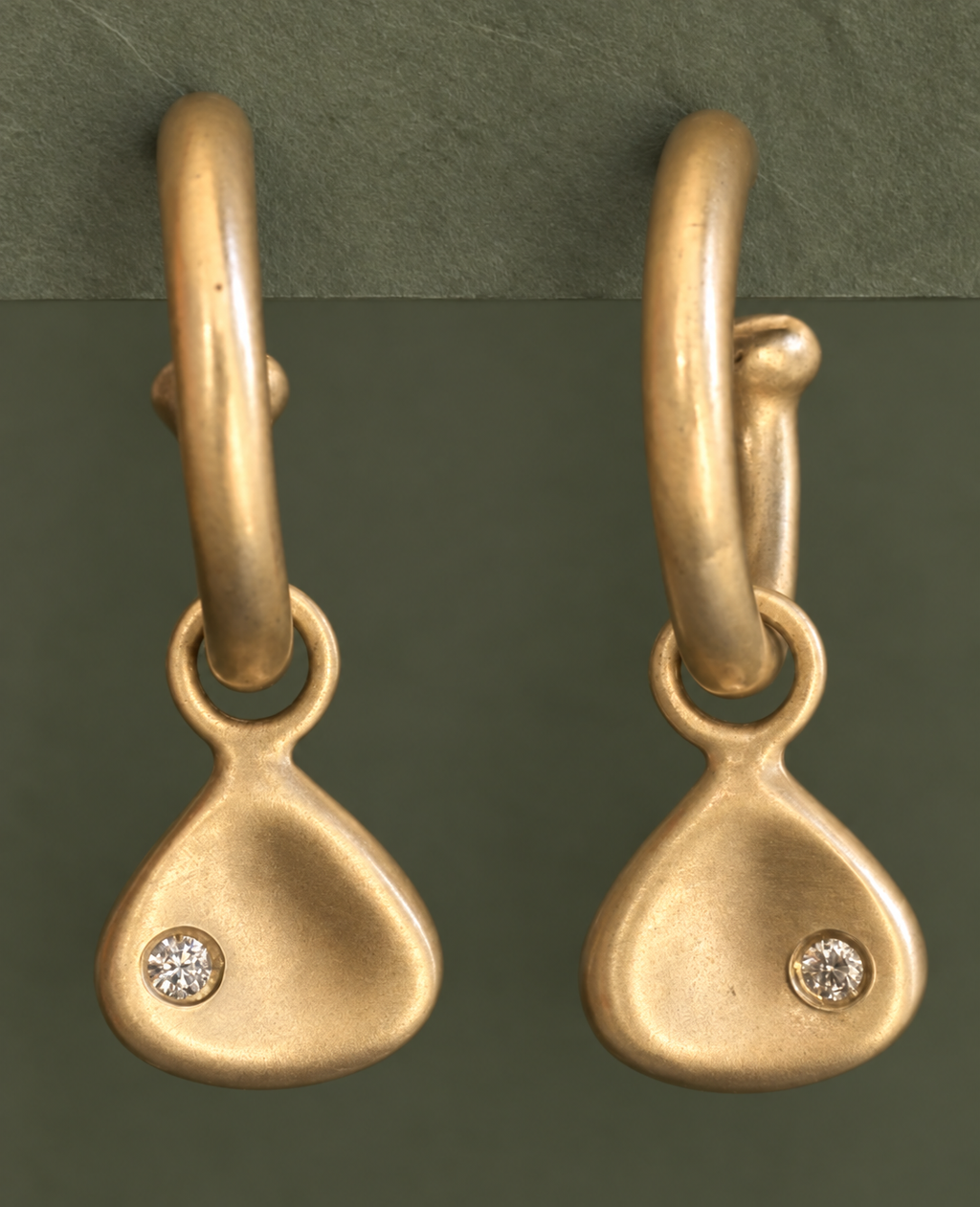Memory Charm Hoops, 14K
