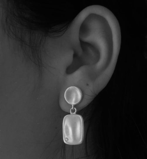 Diamond Memory Tag Earrings