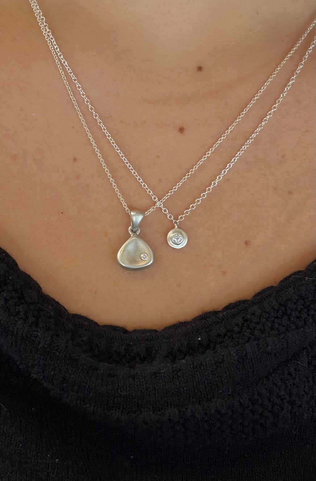 Memory Triangle Pendant, 14k