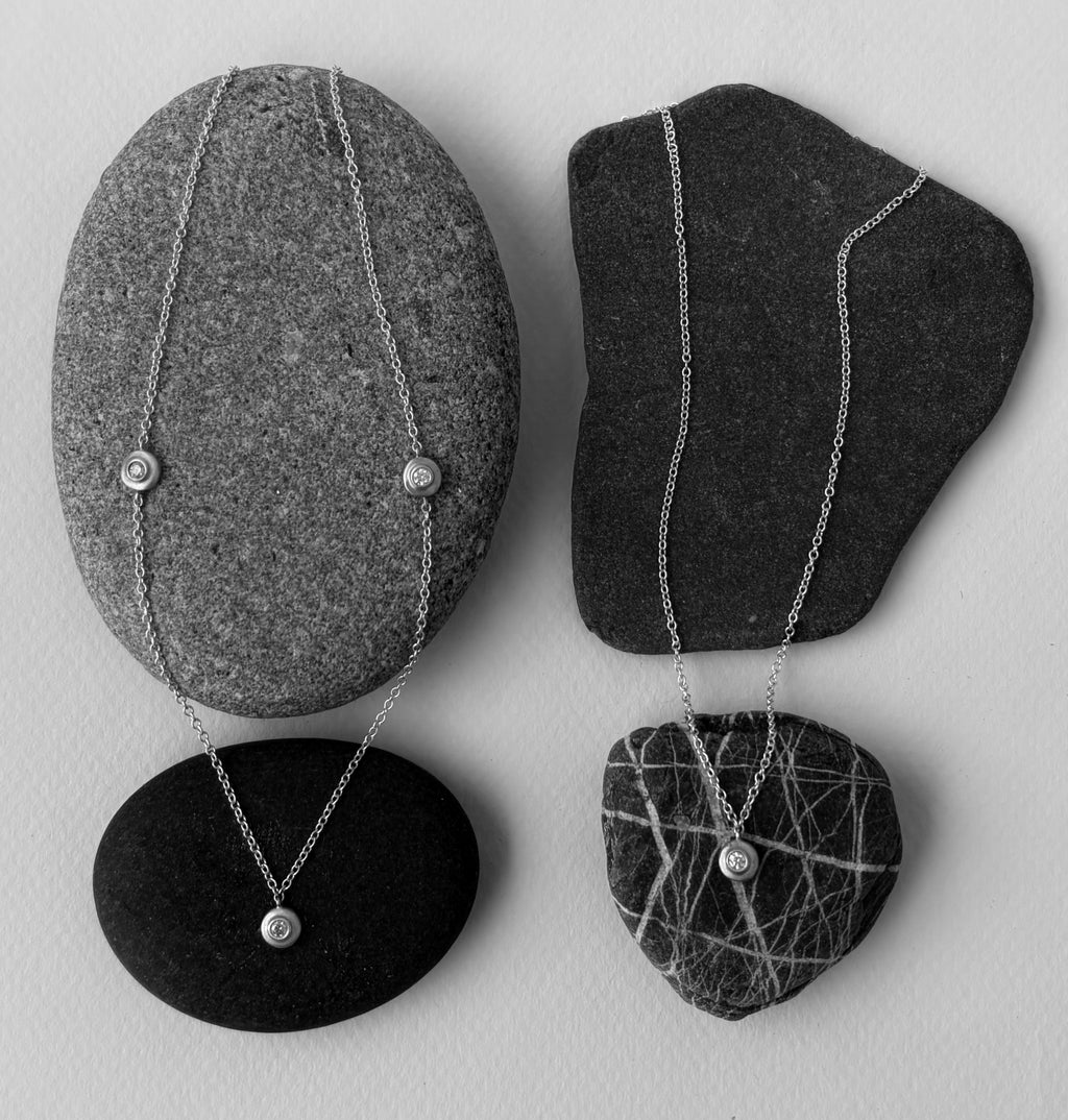 Riverstone Necklace, Sterling Silver