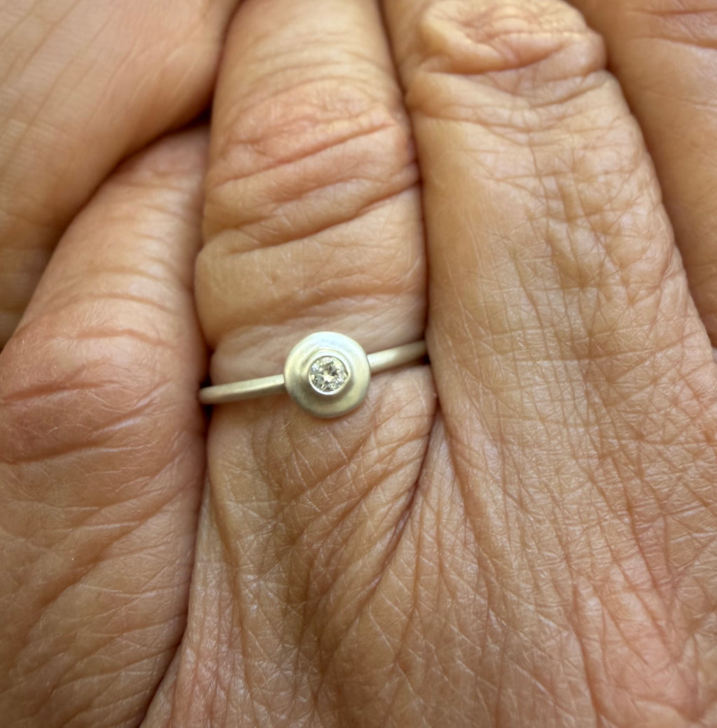 Riverstone Stacking Ring, Sterling Silver