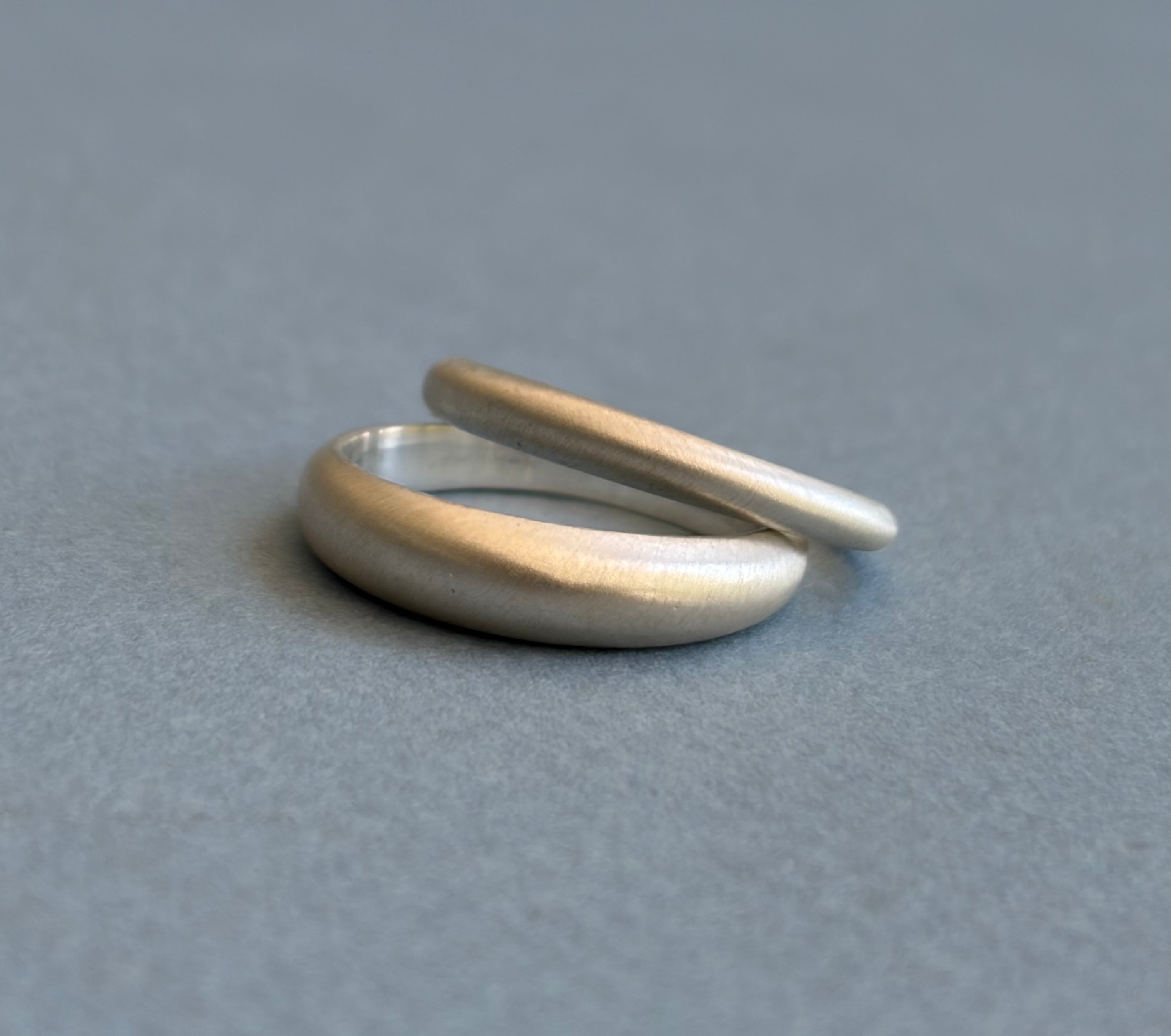 Dome Ring Set, Sterling Silver
