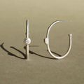 Classic Riverstone Hoops, Sterling Silver