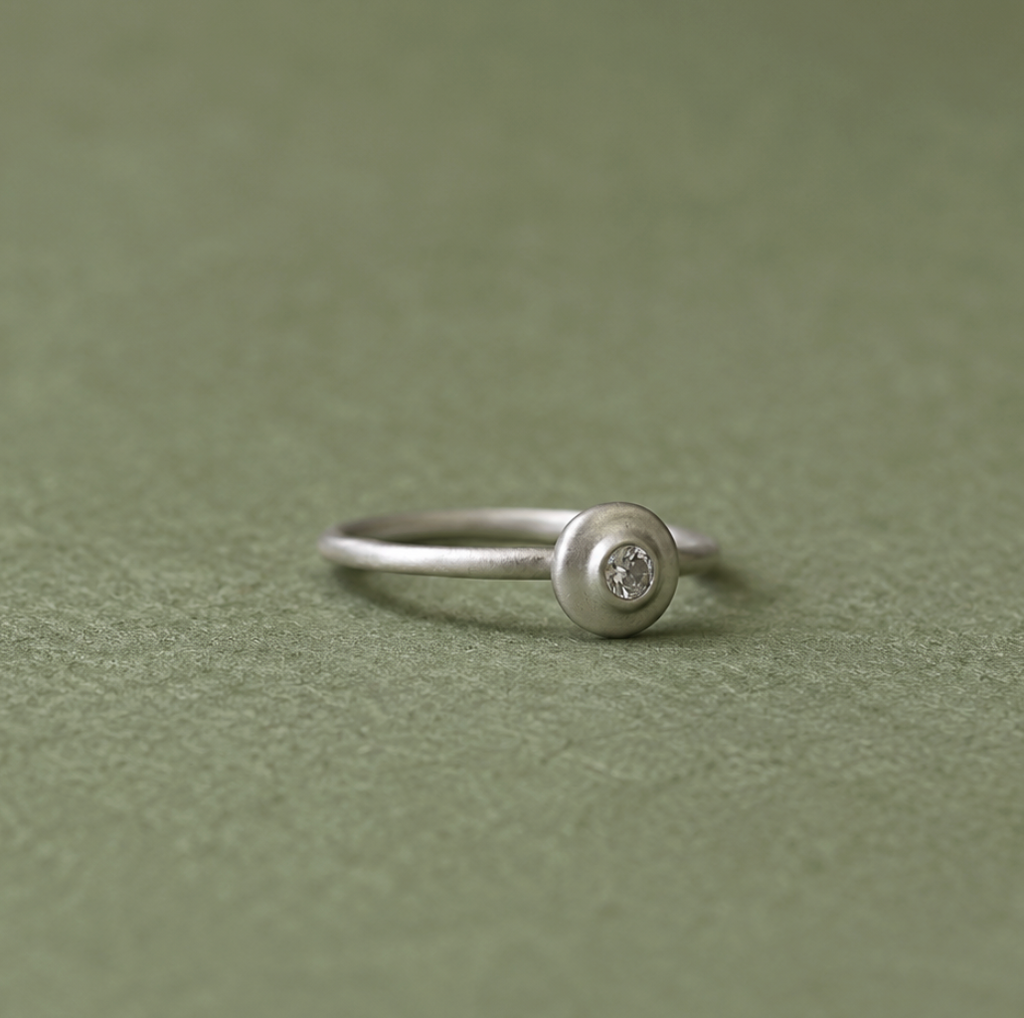 Riverstone Stacking Ring, 14k