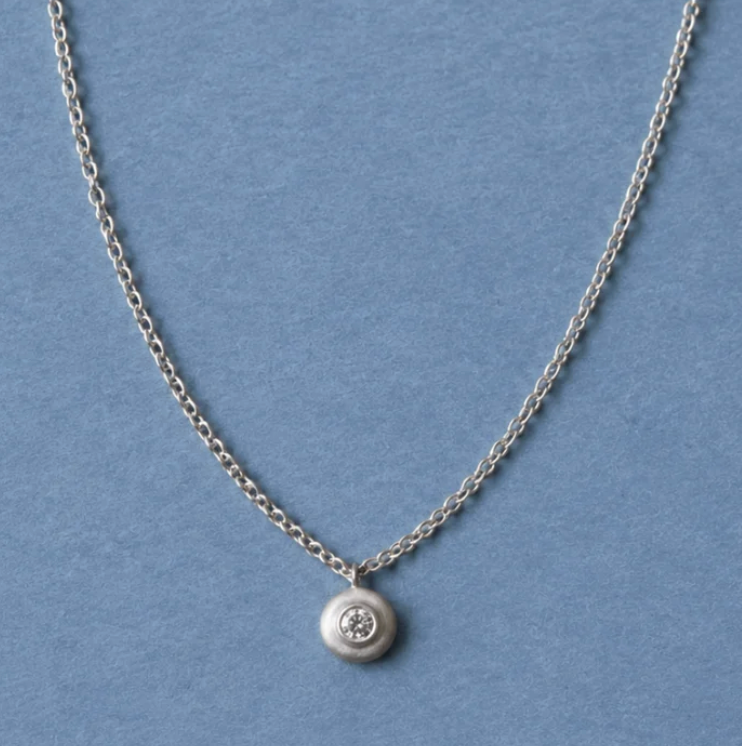 Riverstone Necklace, Sterling Silver