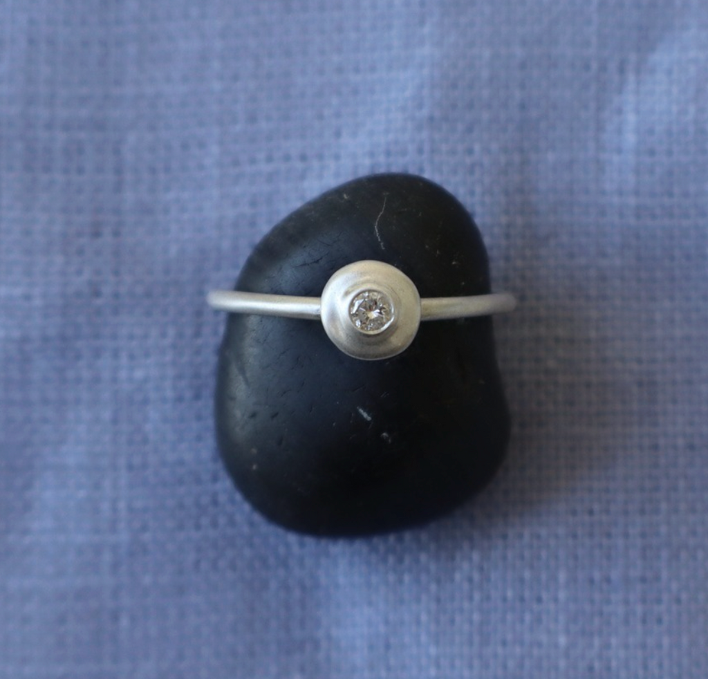 Riverstone Stacking Ring, 14k