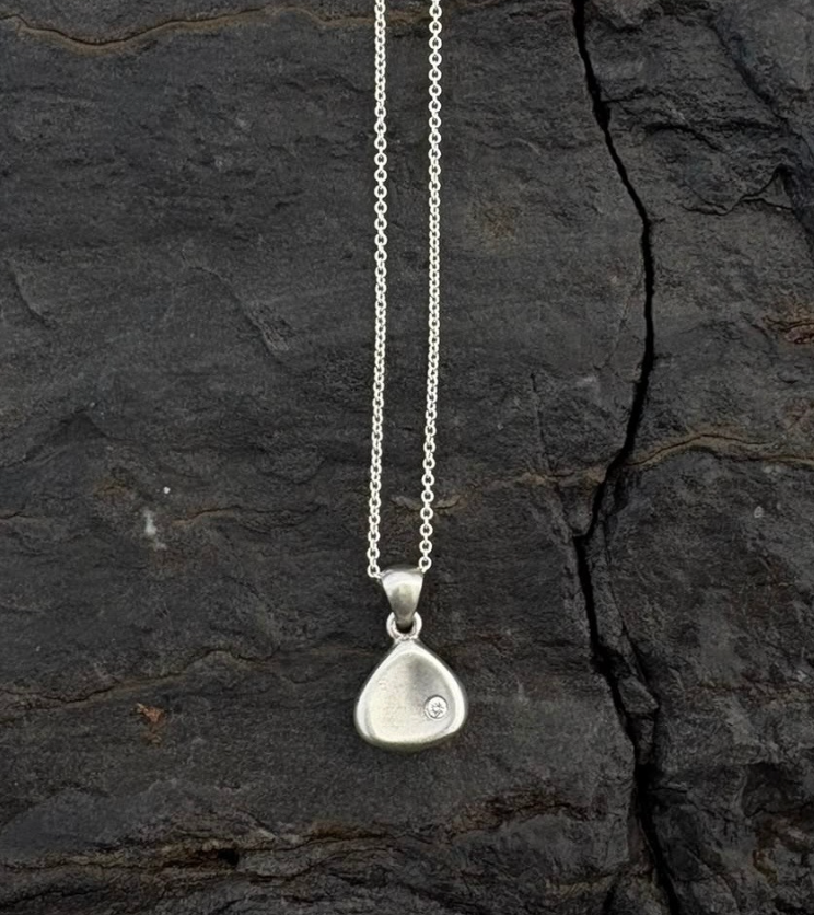 Memory Triangle Pendant, 14k