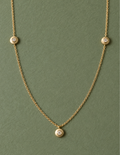 Stepping Stone Necklace, 14k