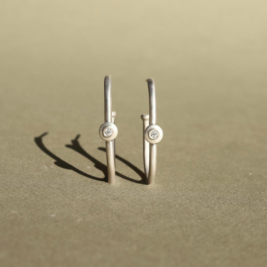 Diamond Riverstone Hoops