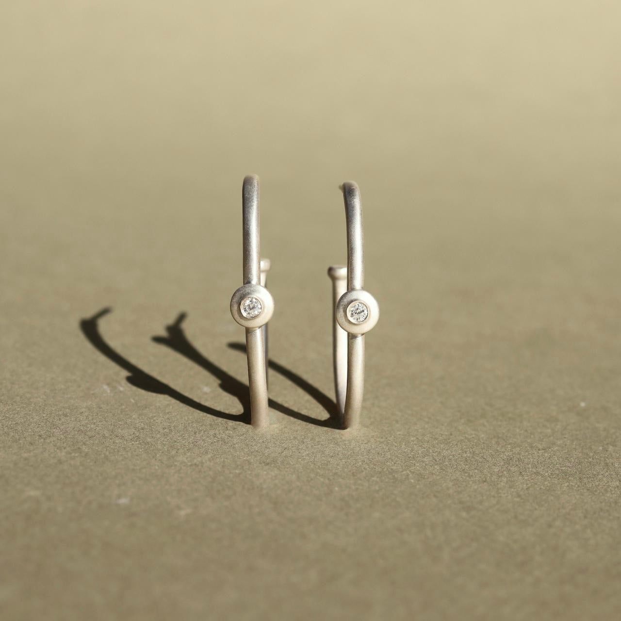 Diamond Riverstone Hoops